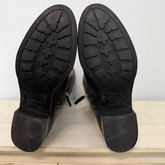 Sam Edelman Black Leather Ponce Buckle Tall Boots Size 6 - Picture 9 of 11